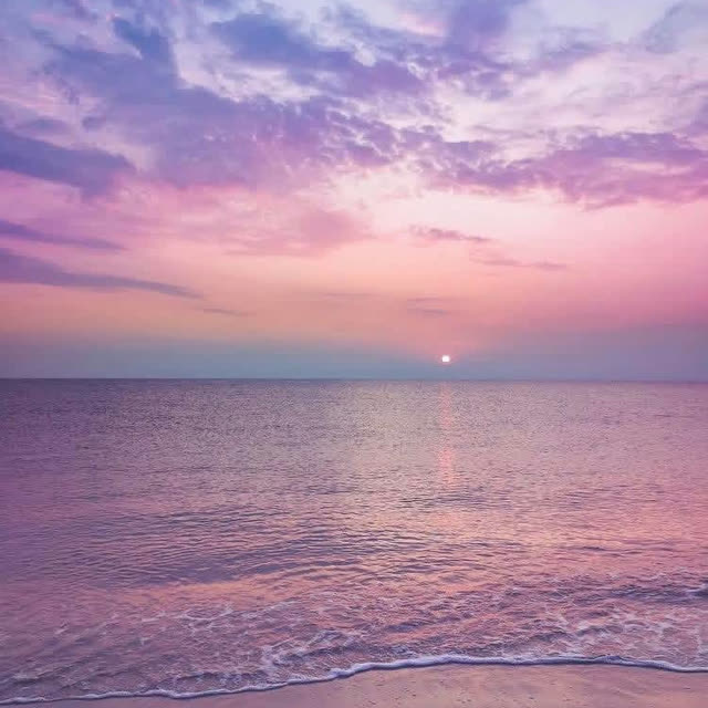 Take Me To Heaven cover: a pink and lilac sunset over a calm sea